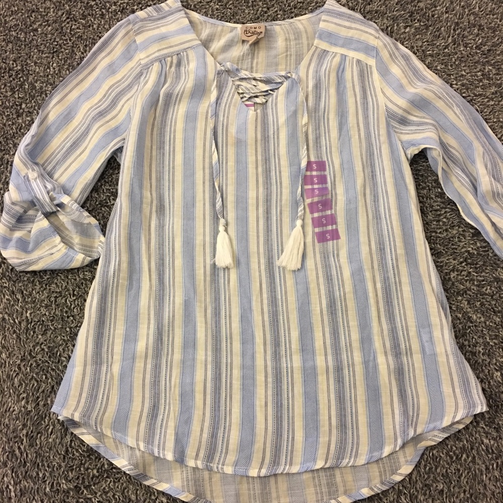NWT!! Tassel tunic by Como Vintage - Picture 2 of 8